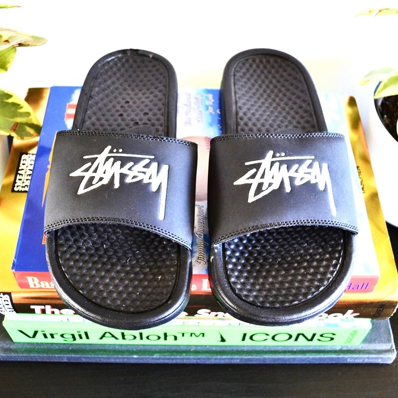 2020 Nike Air X Stussy Spell Out Benassi Slides Sz.6 (Used) / Sole